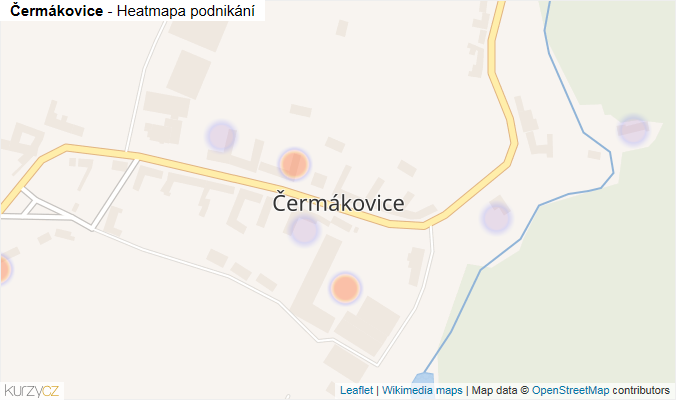 Mapa Čermákovice - Firmy v části obce.