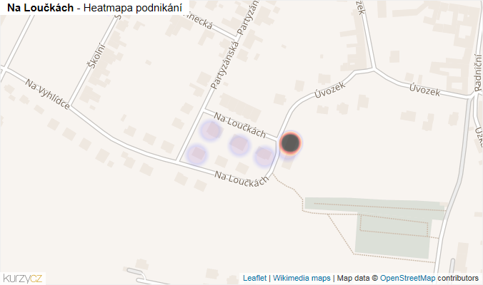 Mapa Na Loučkách - Firmy v ulici.