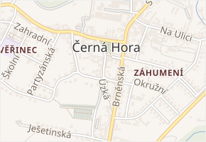 Radniční v obci Černá Hora - mapa ulice
