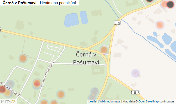 Mapa Černá v Pošumaví - Firmy v části obce.