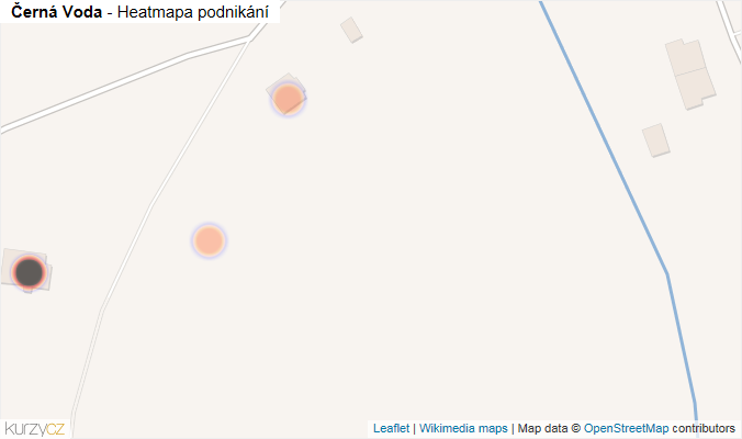 Mapa Černá Voda - Firmy v obci.