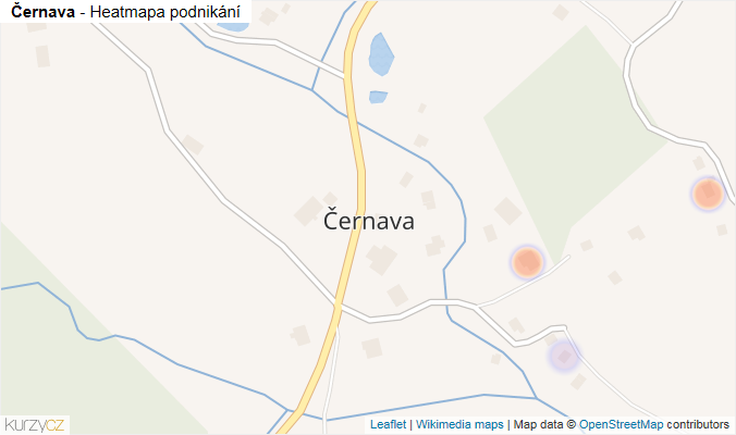 Mapa Černava - Firmy v části obce.