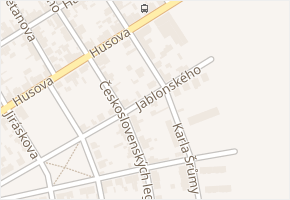Jablonského v obci Černčice - mapa ulice