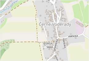 Fr. Gróha v obci Černé Voděrady - mapa ulice