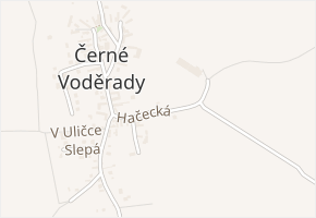 Hačecká v obci Černé Voděrady - mapa ulice
