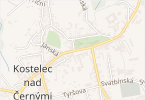 Jahodová v obci Černé Voděrady - mapa ulice