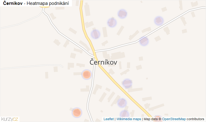 Mapa Černíkov - Firmy v části obce.