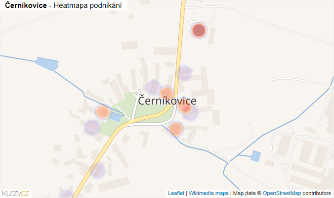 Mapa Černíkovice - Firmy v části obce.