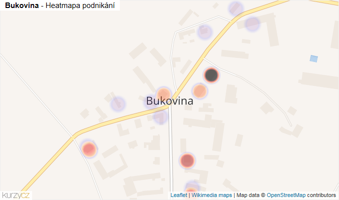 Mapa Bukovina - Firmy v části obce.