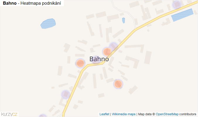Mapa Bahno - Firmy v části obce.