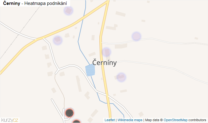 Mapa Černíny - Firmy v části obce.