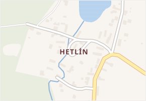 Hetlín v obci Černíny - mapa části obce
