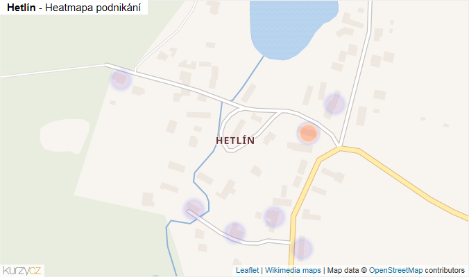 Mapa Hetlín - Firmy v části obce.