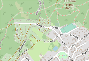 Borůvková v obci Černolice - mapa ulice