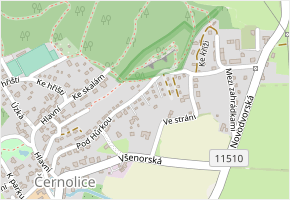 K Hůrce II. v obci Černolice - mapa ulice