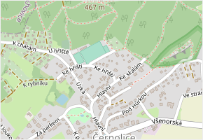 Ke hřišti v obci Černolice - mapa ulice