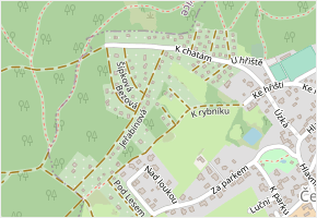 Nad rybníkem v obci Černolice - mapa ulice
