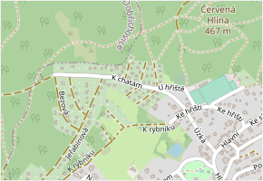 Ostružinová v obci Černolice - mapa ulice