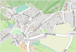 Pod Hůrkou v obci Černolice - mapa ulice
