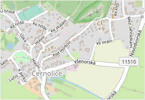 Příčná v obci Černolice - mapa ulice