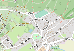 Úzká v obci Černolice - mapa ulice