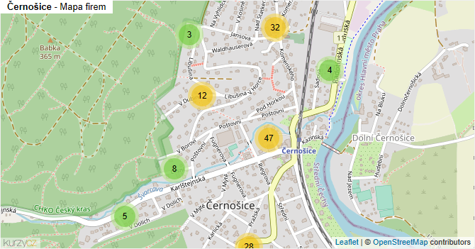 Černošice - mapa firem