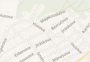 Arbesova v obci Černošice - mapa ulice