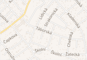 Benešovská v obci Černošice - mapa ulice