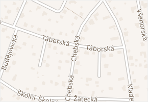 Chebská v obci Černošice - mapa ulice