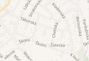 Chomutovská v obci Černošice - mapa ulice