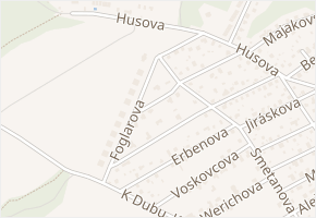 Fibichova v obci Černošice - mapa ulice