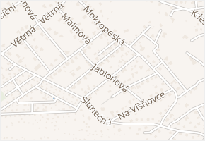Jabloňová v obci Černošice - mapa ulice