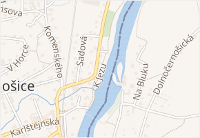 K Jezu v obci Černošice - mapa ulice