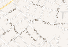 Kamenická v obci Černošice - mapa ulice