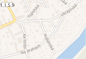 Kubánská v obci Černošice - mapa ulice