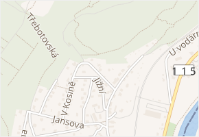 Na poustkách v obci Černošice - mapa ulice