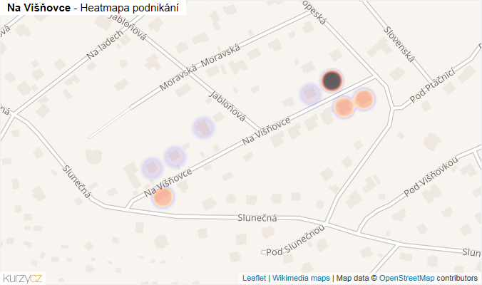 Mapa Na Višňovce - Firmy v ulici.