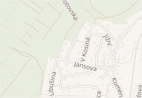 Na vyhlídce v obci Černošice - mapa ulice