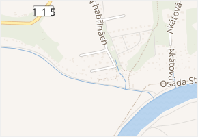 Nad řekou v obci Černošice - mapa ulice