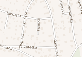 Písecká v obci Černošice - mapa ulice