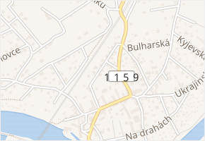 Rumunská v obci Černošice - mapa ulice