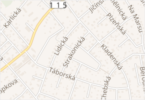Strakonická v obci Černošice - mapa ulice