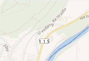 U vodárny v obci Černošice - mapa ulice