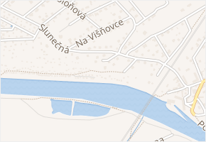 V Lavičkách v obci Černošice - mapa ulice