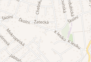 V Rokli v obci Černošice - mapa ulice