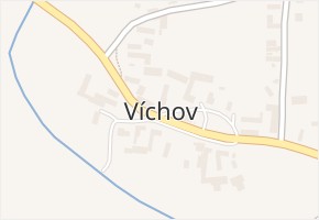 Víchov v obci Černošín - mapa části obce