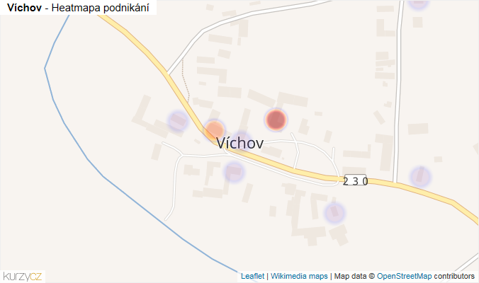 Mapa Víchov - Firmy v části obce.