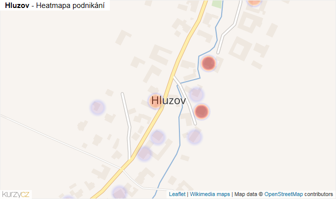 Mapa Hluzov - Firmy v části obce.