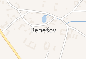 Benešov v obci Černovice - mapa části obce