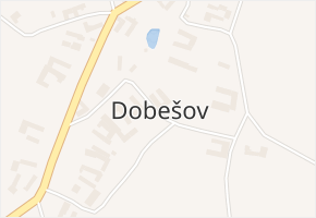 Dobešov v obci Černovice - mapa části obce